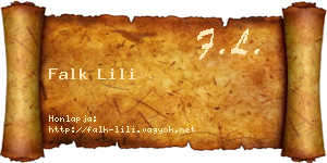 Falk Lili névjegykártya