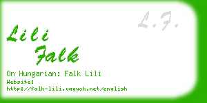 lili falk business card